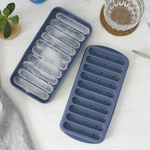 [Su♭] 둥근 막대 얼음틀 긴얼음 아이스몰드 실리콘 볼몰드 아이스통 트레이 보관 만들기 마늘 얼음 냉장고 다진 _Πj_ea, Яn_다크블루
