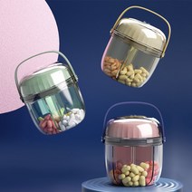 미니플 에코미오 휴대용 요일별 알약 케이스 약통 약케이스 약보관함, 옵션B, 핑크, 1개