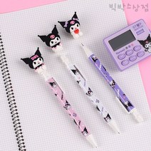 산리오 쿠로미 피규어 샤프 3p 1세트 5mm 캐릭터 필기구 초등학생 귀여운 선물 유치원 답례품 생일 팬시