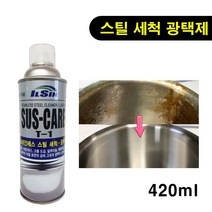 크롬도금 스텐레스표면 찌든기름때 얼룩제거용 세척제 부식 수전광택