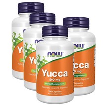 나우푸드 유카 500 mg 용설란 사포닌 100정 NOW Yucca (Yucca spp.), 4팩