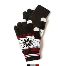 삼색눈꽃 니트장갑 스판 남녀공용