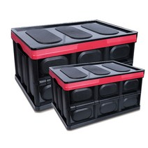 콜럼버스 트렁크 차량용 박스 하드케이스 접이식 정리함, 블랙