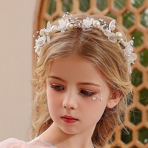 [라온제나 웨딩]러블리 진주 펄 화관 셀프웨딩 플라워머리띠 웨딩헤어 드레스장식 신부쥬얼리