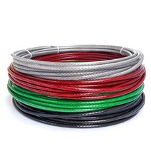 코팅와이어 국산 100M 묶음 와이어로프 재단 단위 판매 PVC 빨래줄 포도줄 농자재 3 4 5 6 8mm, 검정불투명, 3mm(100M), 1개