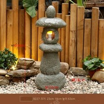 석탑 조명 석등 정원 미니 베란다 램프 장식 석상, A