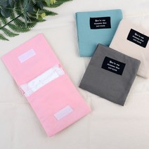 휴대용 파스텔톤 찍찍이 생리대 파우치, II민트블루II