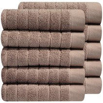 호텔수건 스트라이프 200g, 10장 너트브라운+너트브라운