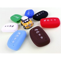 [3G MALL] 투싼IX 올뉴투싼 실리콘 키케이스 스마트키 커버 용품, 화이트