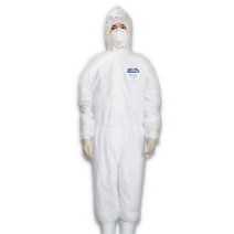 병원 무균실 실험실 연구소용 일회용 원피스 방진복 흰색 XL 식품공장용 실험복