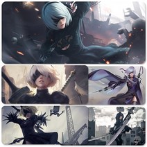 YN 니어오토마타 장패드 마우스패드 모음 게이밍 캐릭터 애니 굿즈 주문제작 게임 2b nier automata, d사이즈 900x400mm 두께 4mm, 옵션A24 니어오토마타 장패드 마우스패드