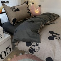 DFMEI 워싱 면 침대 4종 세트 이불 시트 기숙사 3종 세트 여름
