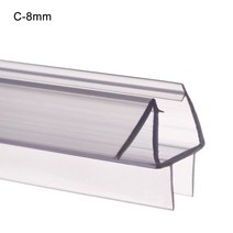 목욕 샤워 스크린 어 씰 스트립 4 ~ 2mm 고무 유리 웨더 휴대용 창 고정 장치 액세서리 가정용, 10 C-8mm