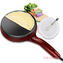 와플 팬케이크 크레페메이커 전병 스프링롤 샌드위치 크레이프 기계 C68 Zuhty 증정, 블랙