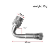 샤오미 호환 M365Max G30 오토바이 용 4590135 ° 연장 공기 밸브 자동차 전기 스쿠터 American Valve Extension Tube, Silver 45 Degree