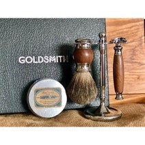 수동 면도기 레트로 수제 빈티지 면도기 세트, FREE, 월넛 5종 세트