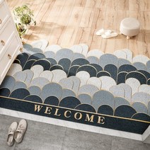 복층 계단 미끄럼방지 매트 입구 현관 매트 pvc 환영 카펫 아름다운 풍경 러그 문 홈, 45cmx75cm, CHINA, 숲