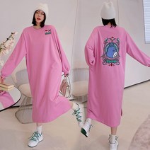 [SEONGJIN]봄/여름 빅사이즈 롱 원피스 롱 티셔즈