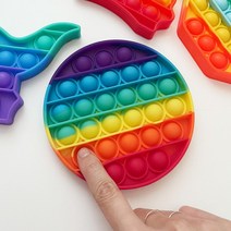 팝잇 레인보우 뽁뽁이/저가형X/kc인증 푸쉬팝버블, 유니콘