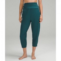 lululemon 룰루레몬 얼라인 리브드허리 벨트 디자인 크롭 조거팬츠 그린 제스퍼