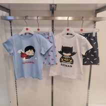 래핑차일드 부평점 슈퍼맨 베트맨 그래픽의 에어리쿨 히어로 반팔 상하세트 B3329-7I4-O3LHC