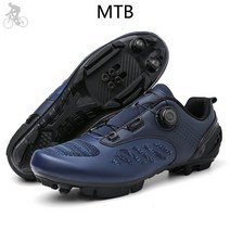 클릿슈즈 자전거신발사이클링 스니커즈 Mtb 플랫 슈즈 남자 산악 자전거 신발 SPD 야외 스포츠 통기성 잠, 05 41, 01 MTB BLUE