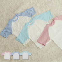 퍼니공장 아기 유아 아동 주니어 여름 파스텔 배색 반팔 티셔츠