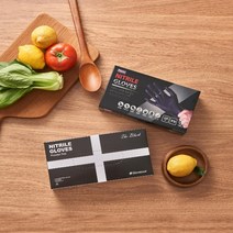 더케어드 셰프 블랙 니트릴장갑 1팩 100매 3팩 300매, 글러브트리 블랙 3팩, 소(S)