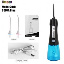 구강 Irrigator Waterpick 물 Flosser 연락처 USB 클리너 치과 Nquipment Nightgar 휴대용 방수 치아, 201D-Blue