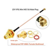 SMA-IPX DIY 미니 MS156 RG178 케이블 RF 동축 피그 테일 확장 점퍼 10 개/묶음 LTE 모뎀 Yota LU150 BEVO, 12 WP RPSMA to MS156_10 80CM