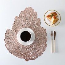 북유럽풍 리프 테이블 매트 2color 1p, 원사이즈, 골드