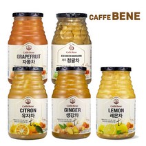 카페베네 과일청 5종 1병(1kg) /tea/에이드/홈카페, 단품, 선택:2. 과일청(레몬) 1kg 1병