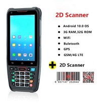무선 바코드 스캔 안드로이드 10 스캐너 휴대용 모바일 컴퓨터 1D /2D Wi-Fi 4G LTE 창고 PDA, 2D N6602_EU