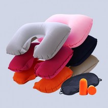 에어 목베개 3종 세트 거북목베개 경추베개 여행용목베개 에어목베개 펌핑목베개 일자목베개 목쿠션, 그레이