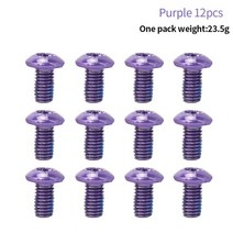합금강 디스크 브레이크 패드 나사 T25 M5 * 10 자전거 액세서리 산악, 02 Purple
