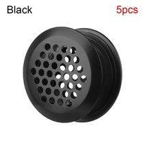 부속자재 건축 홈 개조 5 pcs 옷장 양면 메쉬 벤트 홀 슈 캐비닛 환기 커버 가구 그릴 에어, 01 black
