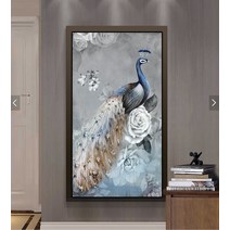 현관 공작 재물운 행운 그림 보석십자수 재료 세트, 70x110cm
