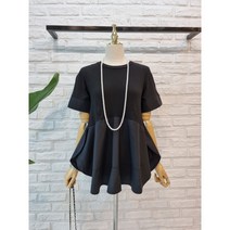 [반다리] 밑단셔츠 체형커버 후레아 티블라우스