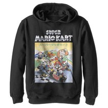 Nintendo 아동용 레트로 레이서 라이트 청소년 풀오버 후디 블랙. Large