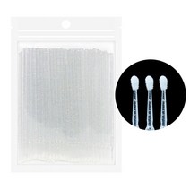 면봉 수정 메이크업 클렌징 긴면봉 두피 스켈링 솜방망이GLAMLASH-내구성 일회용 마이크로 브러시 속눈썹, 09 TransparentWhite