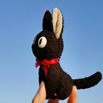 마녀배달부 키키 지지인형 검은고양이 지브리 인형키링 지브리굿즈 15cm 20cm, 엎드린 지지 15cm (키체인O)
