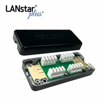 LANstar CAT.6A/7 STP Inline 랜커플러/LSP-GIC-FED4/8P8C RJ45 IDC 블록타입/10Gbps 전송속도/인라인 IDE 커플러/568A(크로스)와