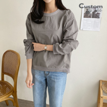 커스텀에이블 커스텀에이블 와샤 바스락 맨투맨 티셔츠_C2301TS016A