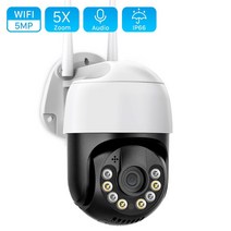 팔로우캠 모션 트래킹 스마트 오토 회전 5mp 5x 줌 ptz 카메라 야외 와이파이 카메라 h.265 3mp 오디오 무선 비디오 감시 1080p ai 추적 cctv 보안 2, 5mp sd 카드 없음, 협력사, au 플러그