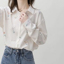 [인성] 2022 여름 여성 쉬폰 긴팔 셔츠