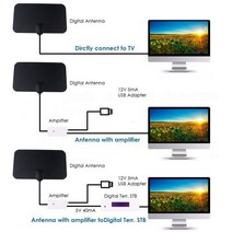 위성안테나 공중파안테나 uhd안테나 2022 뜨거운 8K 디지털 TV 안테나 공중 HD 평면 디자인 25DB 고 이득, 한개옵션0