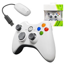 엑박호환패드 Xbox 360 2.4GHZ 게임 패드 용 무선 컨트롤러 및 PC Windows 7 8 10 11 과 호환되는 조이스, 한개옵션1, 01 White