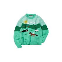 andersson bell 앤더슨벨 Summer Garden Intarsia 스웨터 - GREEN