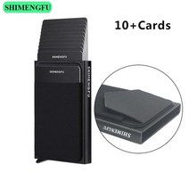 남자명합지갑 명함케이스 남자카드지갑 팝업 RFID ID 카드 홀더 남성 지갑 미니 패키지 알루미늄 금속 보호 장비 보관 가방 스마트 퀵 릴리스 여성