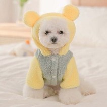 강아지옷 겨울 베어 후리스 후드점퍼 비숑 말티즈 포메 토이 푸들 XS, one color,XS